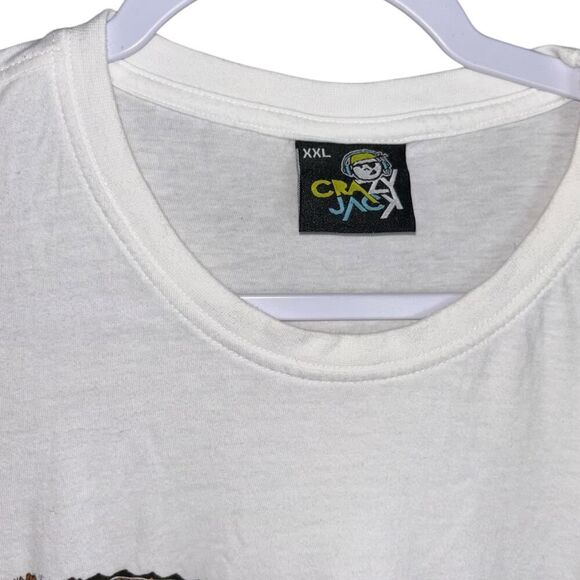 crazy jack mens xxl fiji islands white crew neck short sleeve t-shirt - Picture 7 of 10